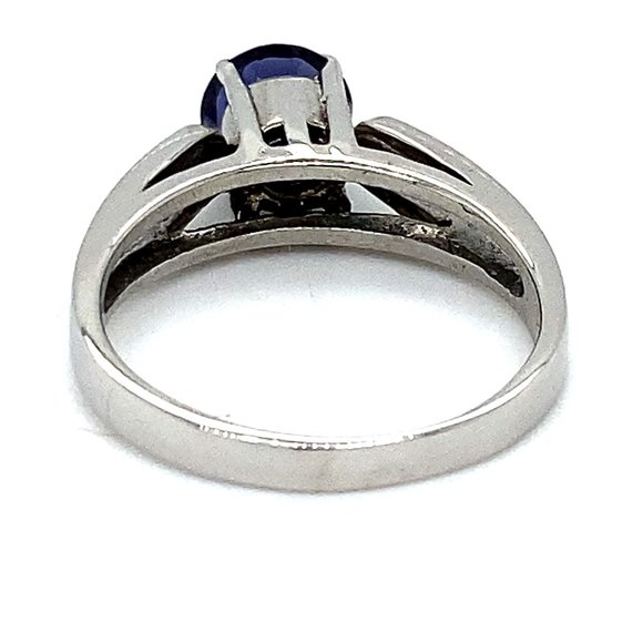 Iolite 1.20ct Platinum Finish Solid Silver Ring - Picture 5 of 7